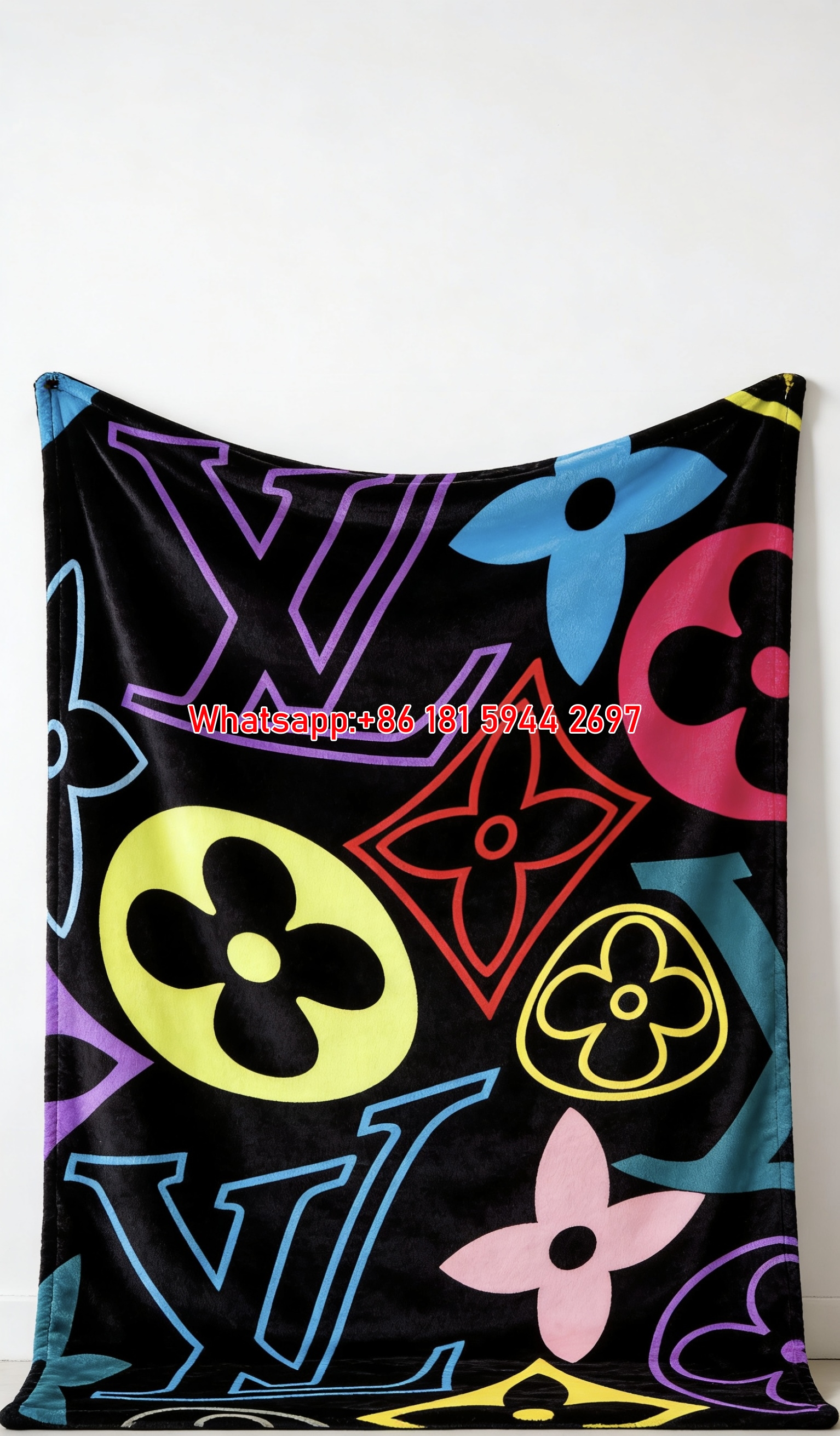 Neon Monogram Blanket Color Pop LV Throw IMG_3591
